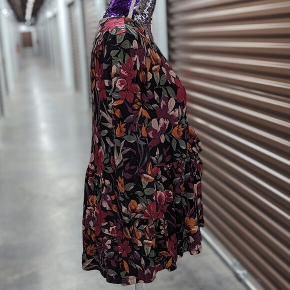 Torrid NEW 5X Black with Floral Print Babydoll Lightweight Jacket - Picture 4 of 9